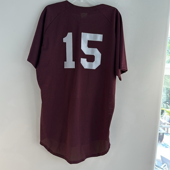 NWT Rawlings Men's Maroon and Gray Rockies Jersey #15 - Size XL - Picture 6 of 6